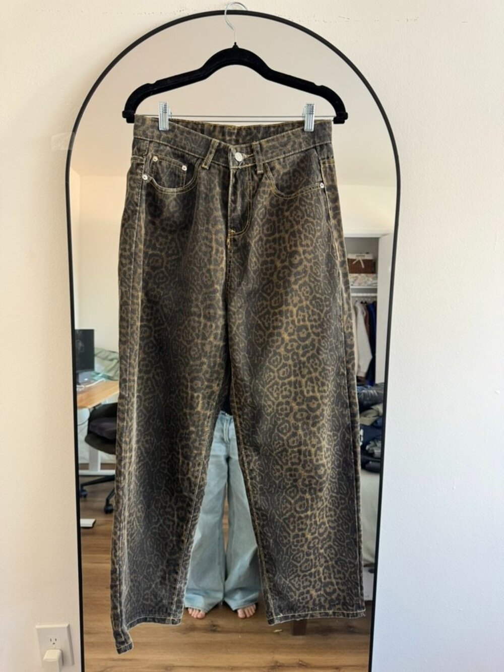 Leopard Print Boyfriend Jeans